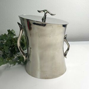 Towle Vintage MCM Silver Plated 3 pc Ice Bucket with Lid & Insert